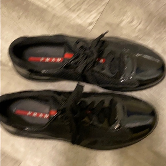 Authentic! Size 7 Black patent leather Prada . - Picture 1 of 3
